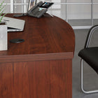 Sauder 59"W Affirm Executive Desk - Classic Cherry- Meets BIFMA standard x5.5 for safety, durability, and structural performance