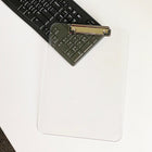 JAM Paper Plastic Clipboards, 9 x 13, Clear, 12 Pack (340928126A)-Made with durable translucent material
