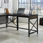Sauder Foundry Road 42" W Desk Return - Carbon Oak (1 Box)-Attaches to the left or right side of 428157 Desk 72" x 24" or 428158 Desk 72" x 30" .