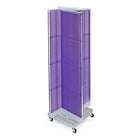 Azar Displays Pegboard Floor Display Pinwheel with Wheel, 60" x 16", Purple (700422-PUR)-Made from pegboard