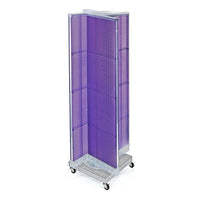 Azar Displays Pegboard Floor Display Pinwheel with Wheel, 60" x 16", Purple (700422-PUR)-Made from pegboard