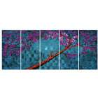 Design Art Abstract Floral, 5 Piece Gallery-wrapped Canvas, (PT2003-401)-Print