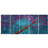 Design Art Abstract Floral, 5 Piece Gallery-wrapped Canvas, (PT2003-401)-Print