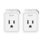 iLuv Smart Wi-Fi Mini Plug Compatible with Alexa and Google Assistant, 2 Pack (SMPLUG2ULWH)-Make your home automated with Smart WiFi Plug and remotely control devices from anywhere at any time