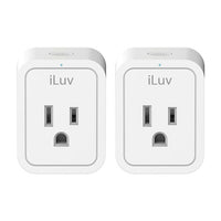 iLuv Smart Wi-Fi Mini Plug Compatible with Alexa and Google Assistant, 2 Pack (SMPLUG2ULWH)-Make your home automated with Smart WiFi Plug and remotely control devices from anywhere at any time