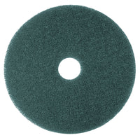 3M Professional Floor Cleaning Pads for Scrubbing - Blue - 20" - 5 Pack-Made of nylon and polyester fibres in an open textured non-woven construction