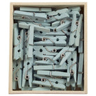 JAM Paper Wood Clothing Pin Clips, Small, 7/8, Blue, 4 Packs of 50, 200 Total (2230717361g)-Material: Wood