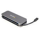 StarTech 4-Port USB-A to USB-C Hub - 11.2" Cable-Compatibility: OS independent, works with Windows, macOS, Linux, iPadOS, Chrome OS, Android. Long host cable for USB-C/Thunderbolt 3 laptops on stands or 2-in-1s (Surface Pro 7/Book 3, iPad Pro/Air)