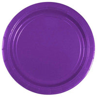 JAM Paper Round Paper Party Plates - Small - 7 Inch - Purple - 50 Pack-Colour: Purple | Easily match your party theme with colourful plates