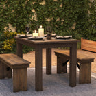 Flash Furniture 46" x 30" Rectangular Antique Rustic Solid Pine Farm Dining Table-Solid Pine Construction