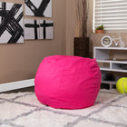 Flash Furniture Small Solid Hot Pink Kids Bean Bag Chair-Cotton Upholstery