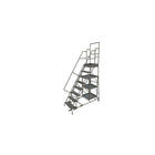 Tri-Arc Stock Picking Rolling Ladder, 24" x 80", 8 Step, Perforated (KDSP108246)-Frame Material: Steel
