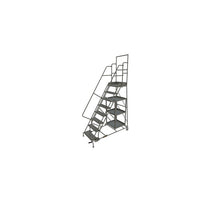 Tri-Arc Stock Picking Rolling Ladder, 24" x 80", 8 Step, Perforated (KDSP108246)-Frame Material: Steel