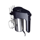 Total Chef 6-Speed Hand Mixer - Black and Stainless Steel-Multi-function mixing tool includes 2 flat beaters and 2 dough hooks for a variety of jobs from cookie dough to muffin batter, cakes, and breads