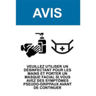 Mark Maker French Re-Stick Cling Vinyl - Avis Veuillez Utiliser Un Desinfectant Pour Les Mains Et Porter Un Masque Facial-French Re-Stick Cling Vinyl