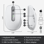 Logitech MX Anywhere 3 Wireless Mouse for Mac - Light Grey-App-specific customization speeds up workflow