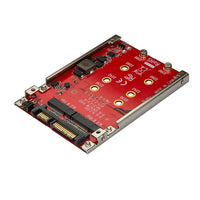 StarTech Dual-Slot M.2 Drive to SATA Adapter for 2.5" Drive Bay-Install two M.2 SSD drives into a single 2.5" drive bay