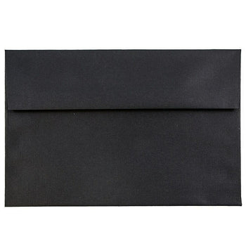 JAM Paper A7 Invitation Envelopes, 5.25 x 7.25, Black Linen