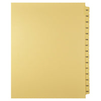 Mark Maker Legal Tabs - Letter Size - Buff - 1/15th cut - 1 Set per package - Numbers 181 - 195-Legal