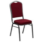 Flash Furniture HERCULES Series Crown Back Stacking Banquet Chair with Silver Vein Frame - Burgundy-500 lb. Weight Capacity