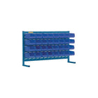 Kleton Louvered Rack & Bins Combinations - 32 Bins - 36" W x 8-1/4" D x 22" H - Blue-Depth: 8-1/4"