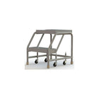 Tri-Arc Manufacturing Aluminum Rolling Ladder, Step Width: 16", Step Type: Ribbed, No. of Steps: 2 (WLAR002164)-No. of Steps: 2