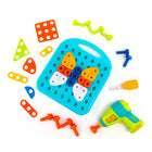 Educational Insights Design & Drill Shapes Workshop - Multicolor-Supports STEM learning! Little ones get hands-on experience with real, working tools, practice matching – a key early math skill, and explore basic engineering principles as they play. Manipulating the cards, drill, plates, and bolts builds the hand-strength, hand-eye-coordination and fine motor skills kids need to hold a fork and button their shirts