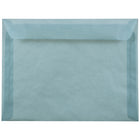 JAM Paper 9 x 12 Booklet Envelopes, Translucent Vellum Ocean Blue, 25 Pack (1592180)-Ocean blue