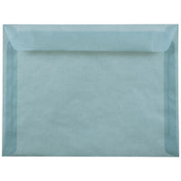 JAM Paper 9 x 12 Booklet Envelopes, Translucent Vellum Ocean Blue, 25 Pack (1592180)-Ocean blue