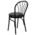Flash Furniture HERCULES Series Fan Back Metal Chair - Black Vinyl Seat - 2 Pack-2.5" Thick Foam Padded Seat