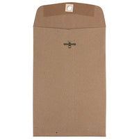 JAM Paper 6 x 9 Open End Catalog Envelopes with Clasp Closure, Brown Kraft Paper Bag Recycled, 100 Pack (563120844B)-Brown