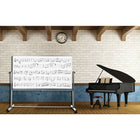 Luxor Mobile Double-Sided Music Whiteboard, 72" x 48" (MB7248MM)-Eliminate the hassle of redrawing staff lines; music staff lines are permanently printed and UV resistant