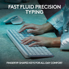 Logitech MX Keys S Wireless Keyboard - Pale Grey-Easy-switch keys to connect up to three devices and easily switch between them