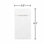 JAM Paper #7 Coin Tyvek Tear-Proof Open End Envelopes - 3.5" x 6.5" - White - 25 Pack -Quantity: 25 Envelopes per Pack
