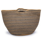 Truu Design Cotton Rope Basket with Handles, 14.75 x 17 inches, Grey-Material: made of high-quality, natural cotton that is safe to have around children