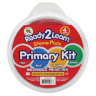 Centre Enterprises 6" Circular Washable Paint/ink Pad, Primary Kit-Colour: Assorted