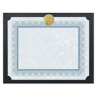 St. James Elite Medallion Presentation Cards/Certificate Holders, Black Linen with Gold Medallion, 25 Pack-Luxurious embossed gold medallion
