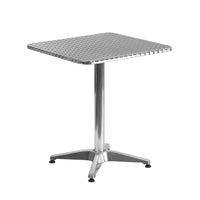 Flash Furniture 23.5" Square Aluminum Indoor-Outdoor Table with Base-Square Table