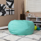 Flash Furniture Oversized Solid Mint Green Bean Bag Chair-Cotton Upholstery