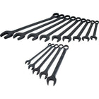 Gray Tools 14 Piece 12 Point SAE, Black Finish, Combination Wrench Set, 3/8"-1-1/4"-Contains Sizes: 3/8", 7/16", 1/2", 9/16", 5/8", 11/16", 3/4", 13/16", 7/8", 15/16", 1", 1 1/16", 1 1/8", 1 1/4".