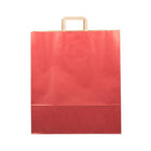 Jam Paper Gift Bags with English Handle - XXXL - 17" x 20" x 5 1/2" - Red Kraft Pinstripe - 500 Pack-Color: Red Kraft