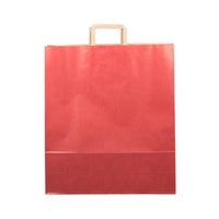 Jam Paper Gift Bags with English Handle - XXXL - 17" x 20" x 5 1/2" - Red Kraft Pinstripe - 500 Pack-Color: Red Kraft