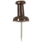 JAM Paper Push Pins, Chocolate Brown Pushpins, 3 Packs of 100, 300 Total (222419049g)-Everything that you can hang on a board looks better with coloured pushpins