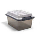 TRU RED 16.8 L Water and Dust Resistant Storage Tote with Locking Lid-Modular, nestable and stackable to make the most of limited space