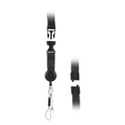 Staples Lanyard with Badge Reel - Breakaway Clasp - Black/Blue-37" (95 cm) adjustable length, 0.8" (2 cm) width