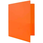 JAM Paper Plastic Heavy Duty Two Pocket Presentation Folders, Orange, 108 Pack-Paper weight: heavy duty