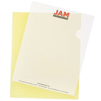 JAM Paper Plastic Sleeves, 9 x 11.5, Yellow, 120 Pack (2226316991B)-Material: plastic