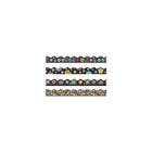 Trend Enterprises Pre-kindergarten - 9th Grades Scalloped Terrific Trimmer, 4 Brights On Black, 96 Pack (T-92919)-Size: 39'(L) x 2 1/4"(W)