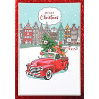 Rosedale "Merry Christmas" Truck Greeting Cards with Envelopes - 5-1/2" x 8" - 12 Pack-Greeting Cards