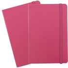 JAM Paper Hardcover Lined Notebook With Elastic Closure, Travel Size, 4 x 6 Journal, Pink Berry, 2/Pack (340528849g)-Pink Berry Harcover Notebook / Journal